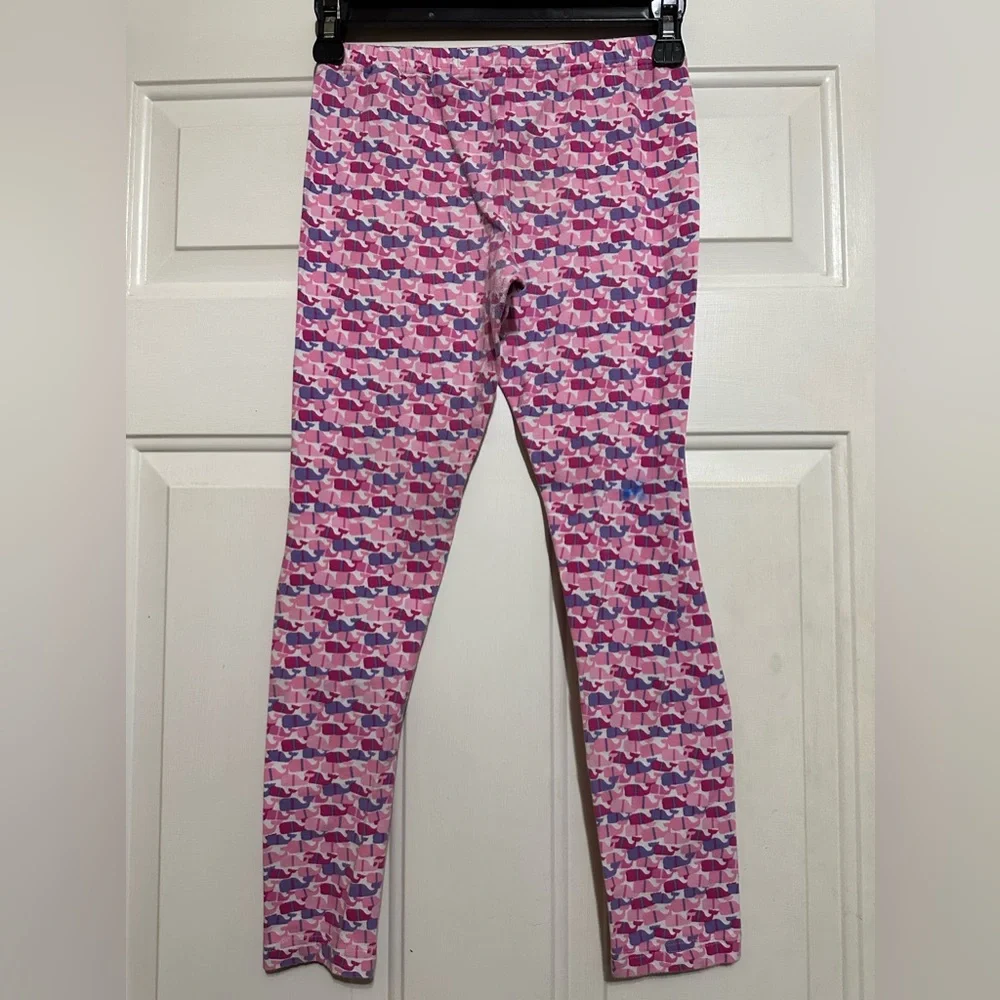 Vineyard Vines Girls Pink Whales Leggings Medium‎ 12-14